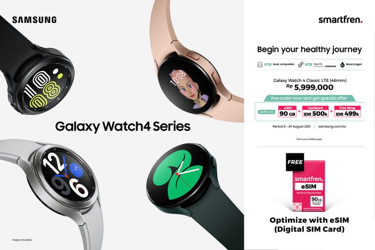 Smartfren Sediakan eSIM untuk Samsung Galaxy Watch4